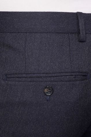 Navy Signature British Wool Suit: Tailored Fit Trousers